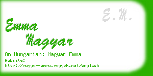 emma magyar business card